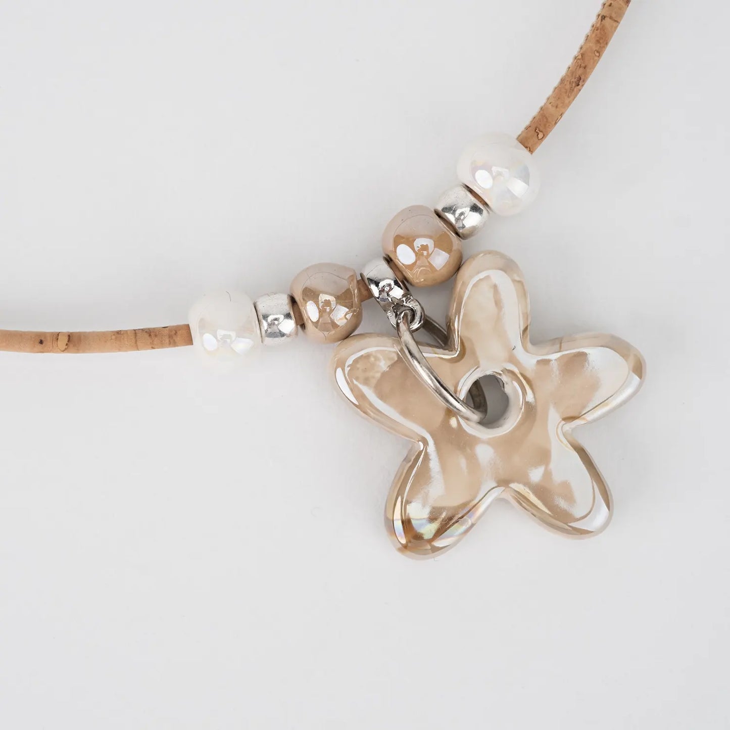 Collier en liège beige