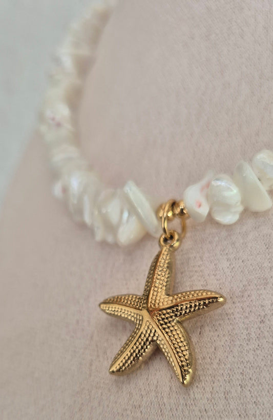 Collier coquillage & étoile de mer