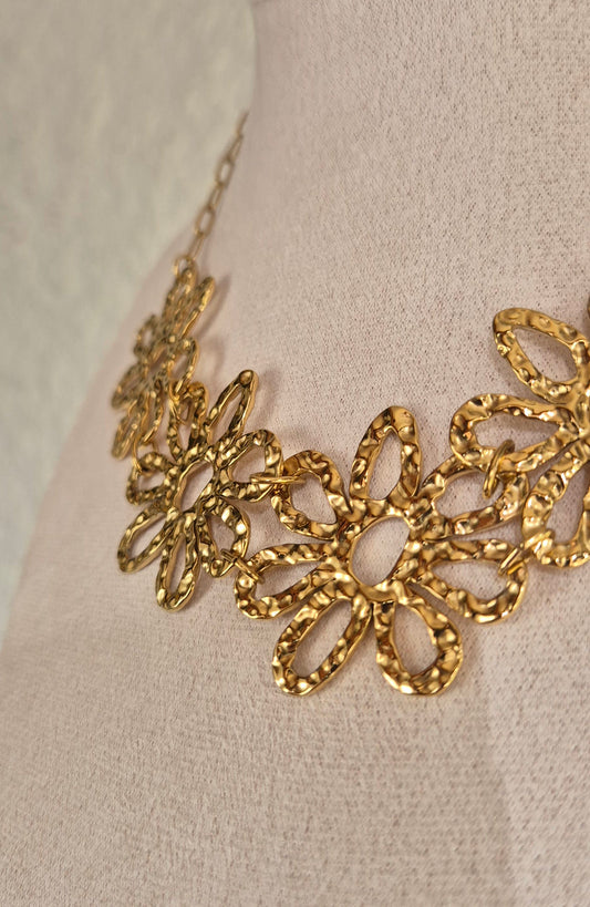 Collier en acier inoxydable 316L doré