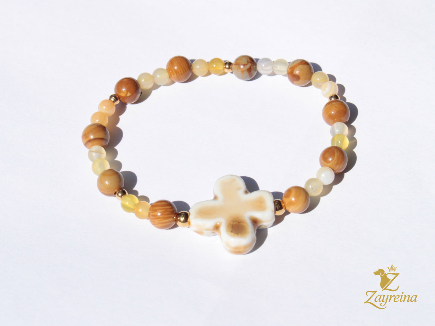 Bracelet en jaspe jaune