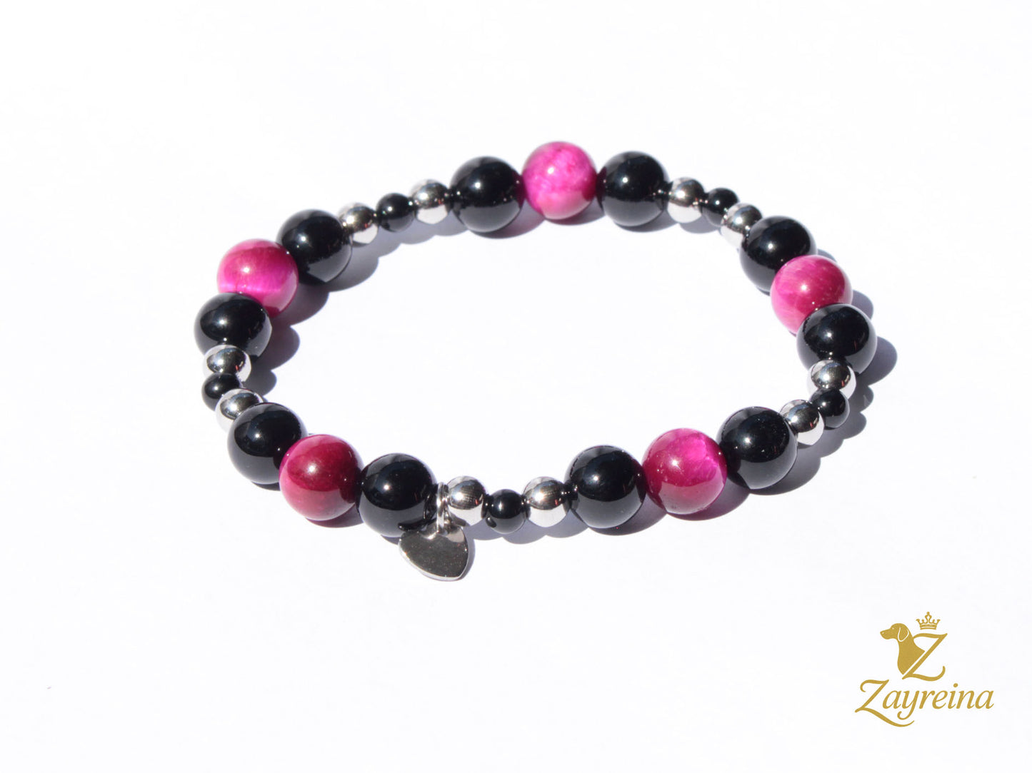 Bracelet en pierre rose
