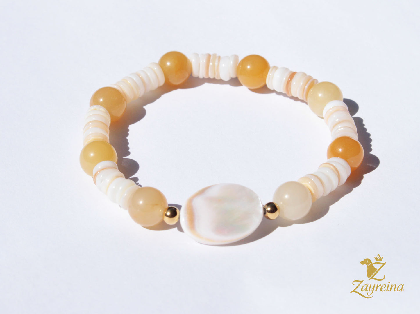 Bracelet en jaspe jaune