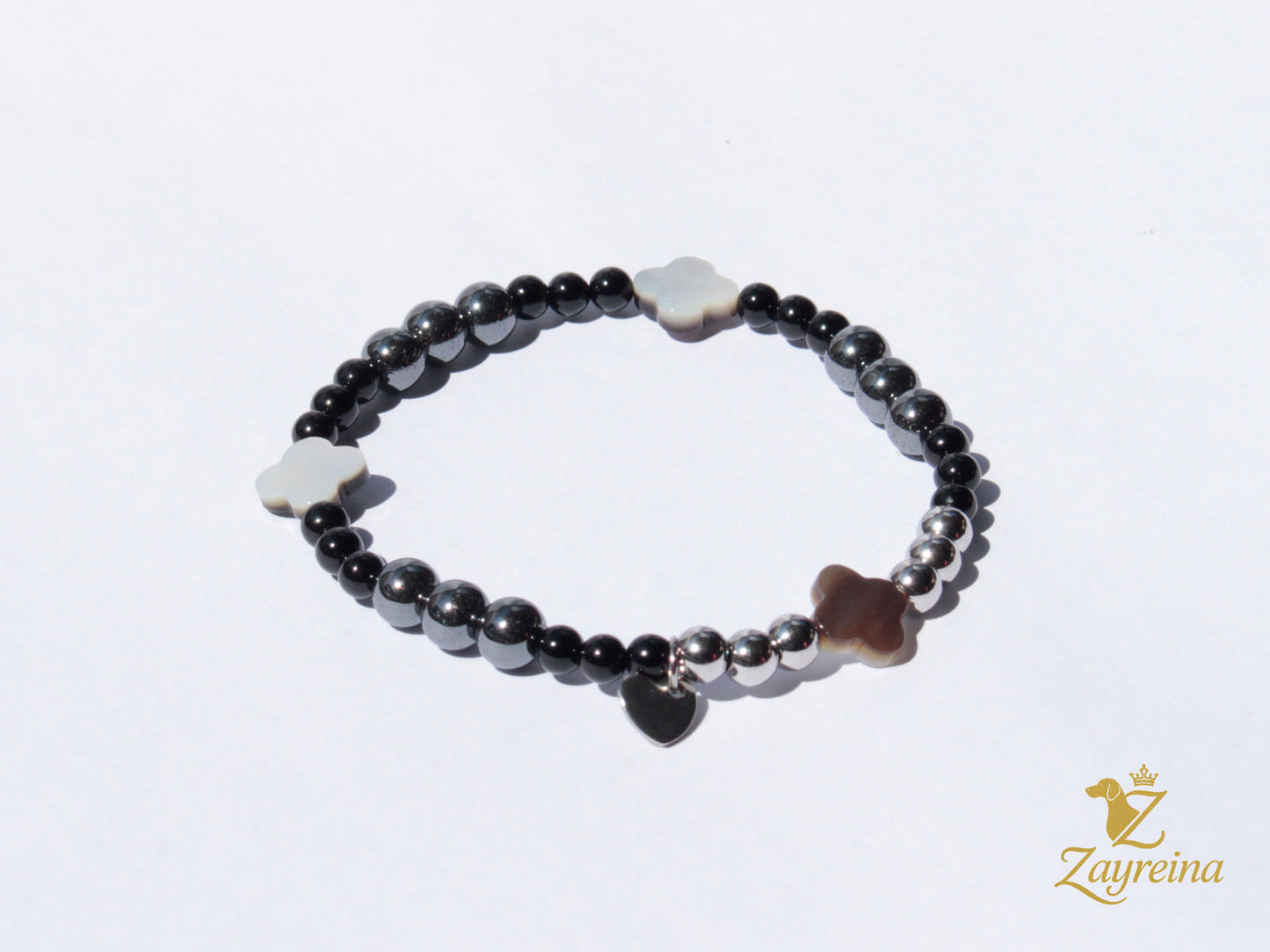 Bracelet trèfles en nacre