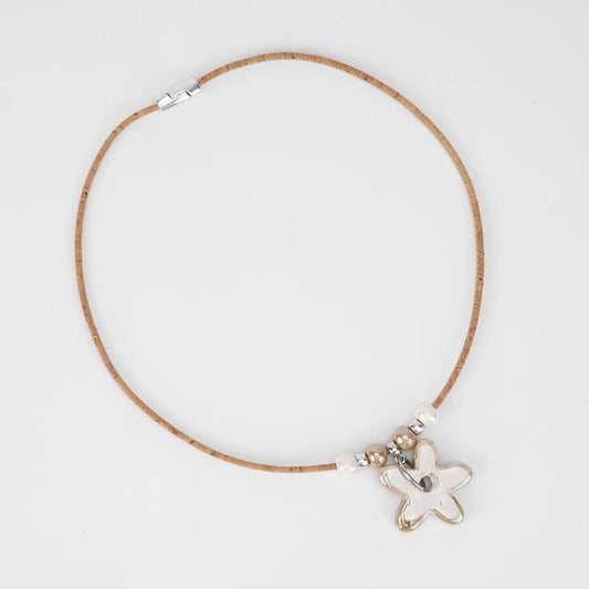 Collier en liège beige