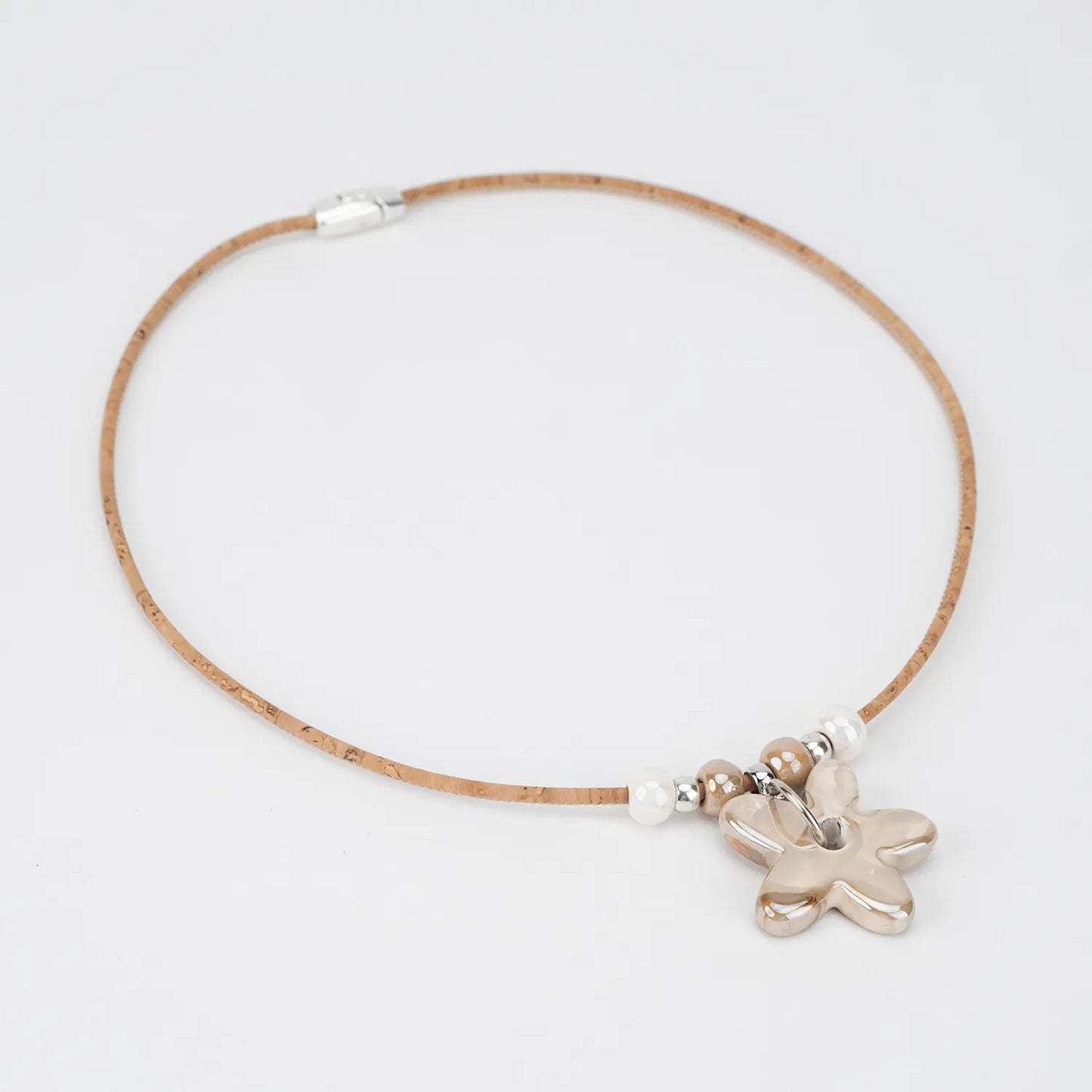 Collier en liège beige
