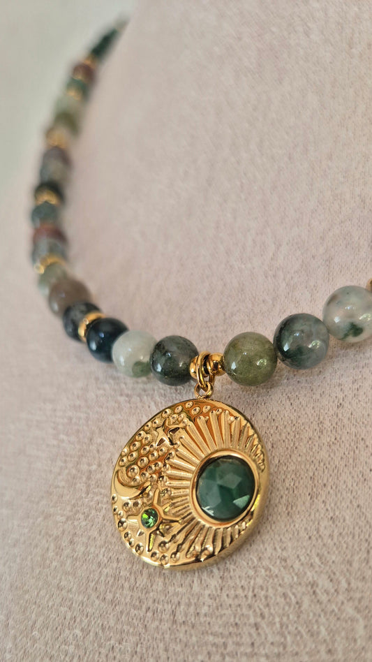 Collier quartz vert