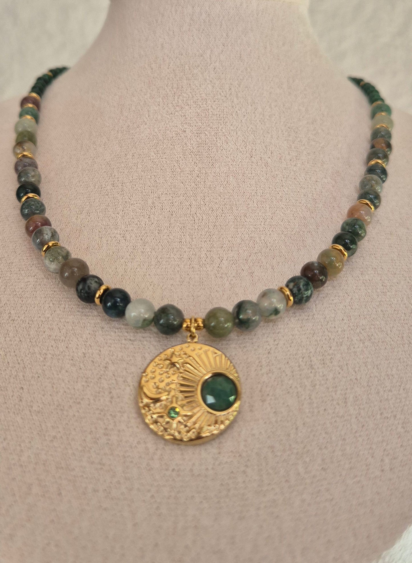 Collier quartz vert