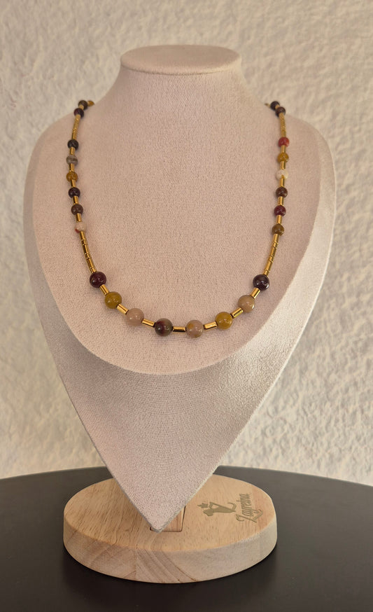 Collier pierres Mookaite
