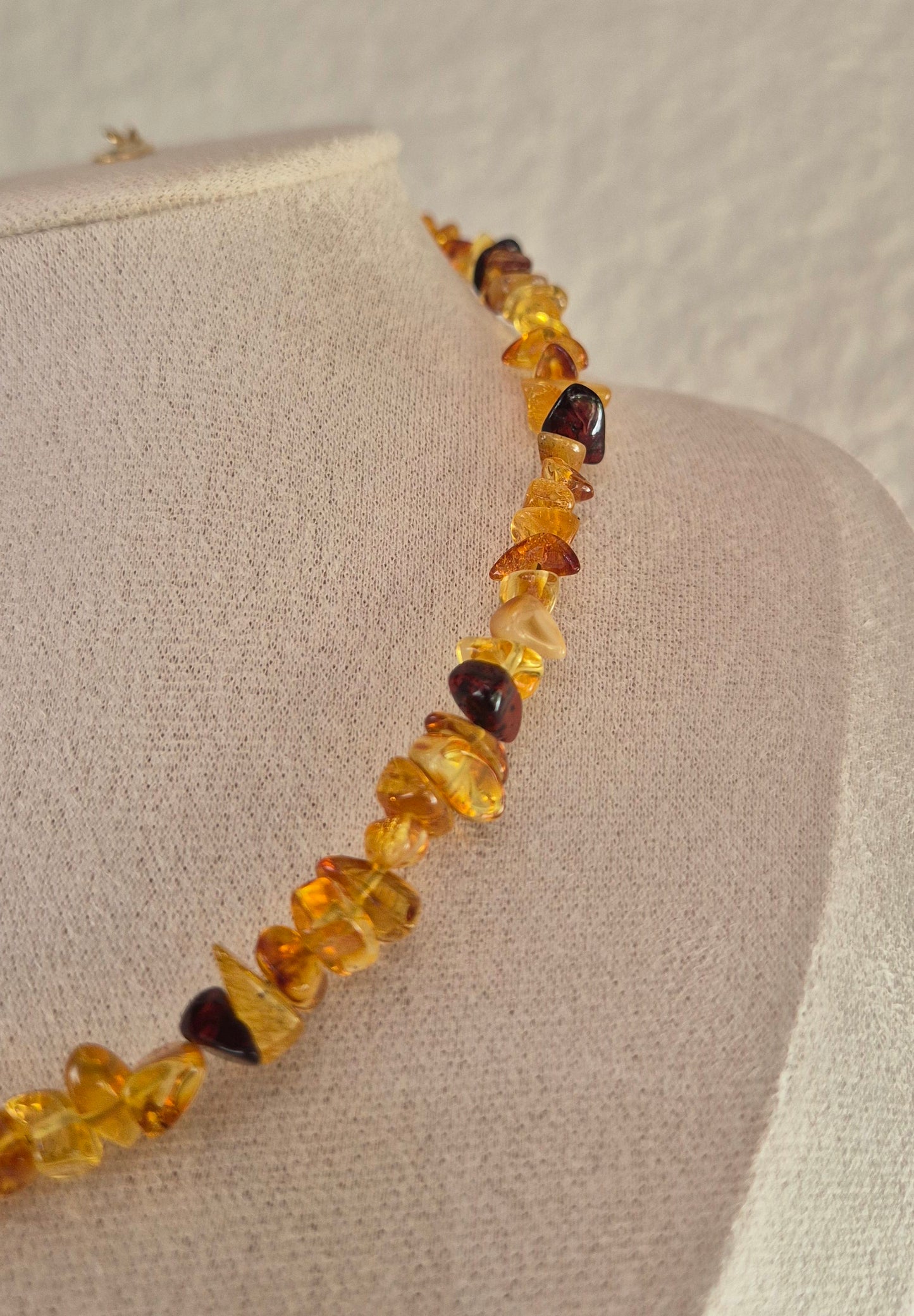 Collier ambre & lune