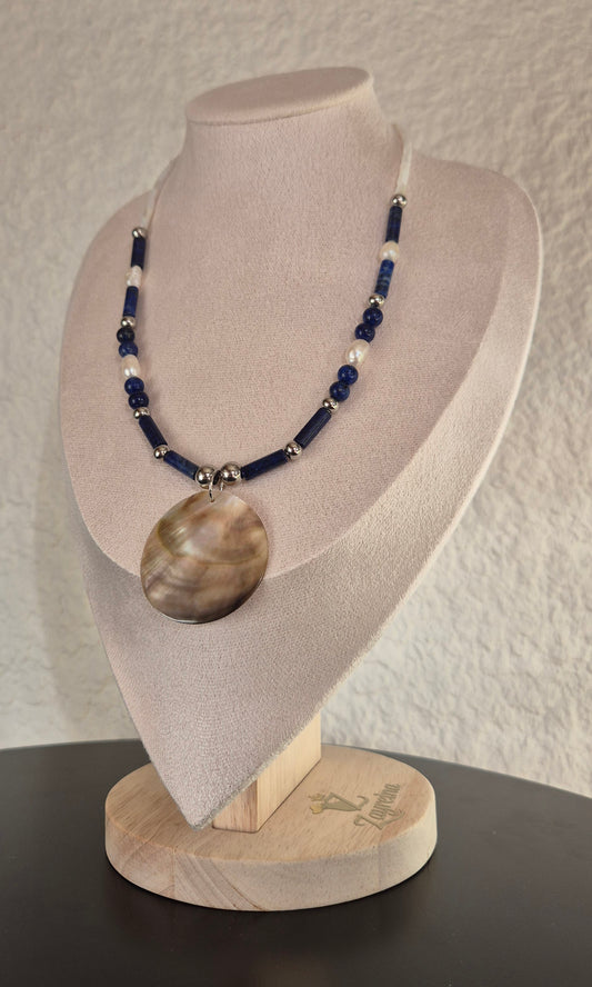 Collier pierres de lapis-lazuli
