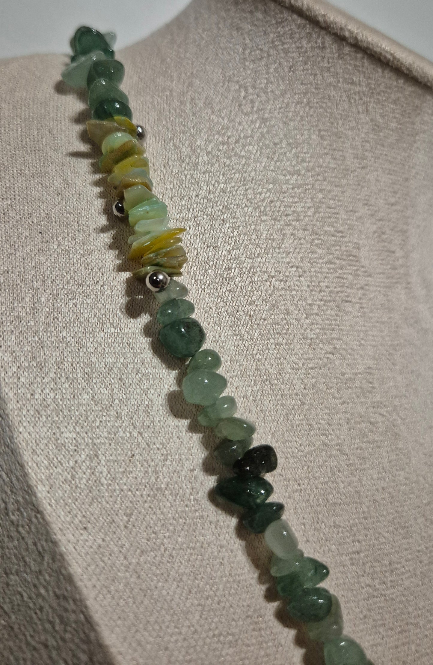 Collier aventurine verte & coquillage