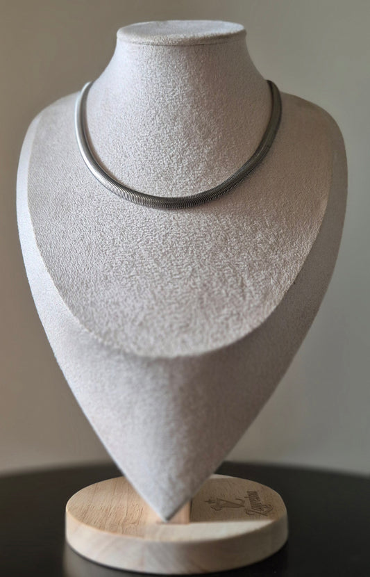 Collier acier inoxydable argenté