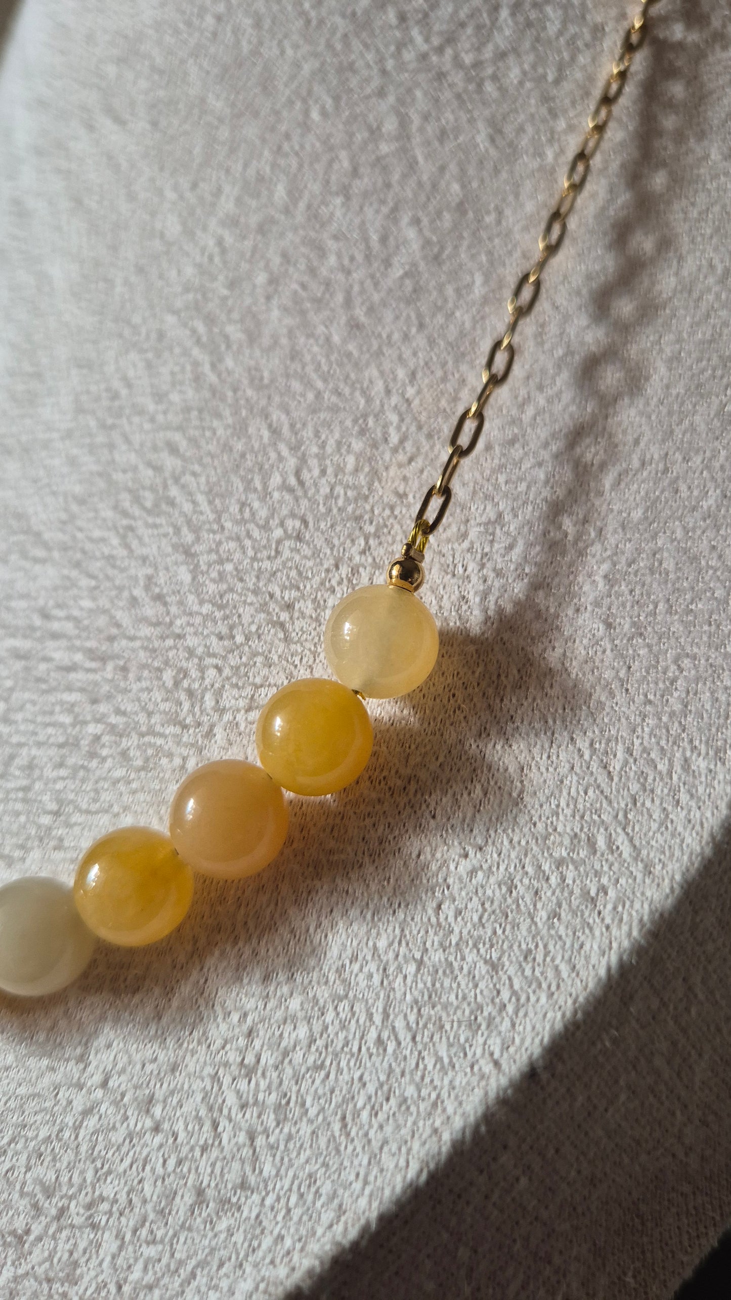 Collier oeil de tigre & jaspe jaune