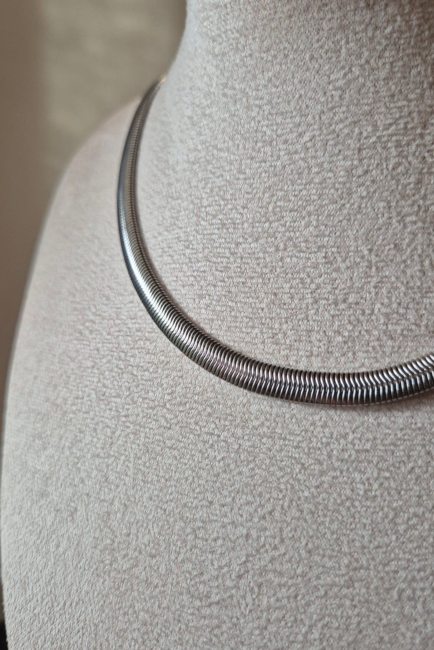 Collier acier inoxydable argenté