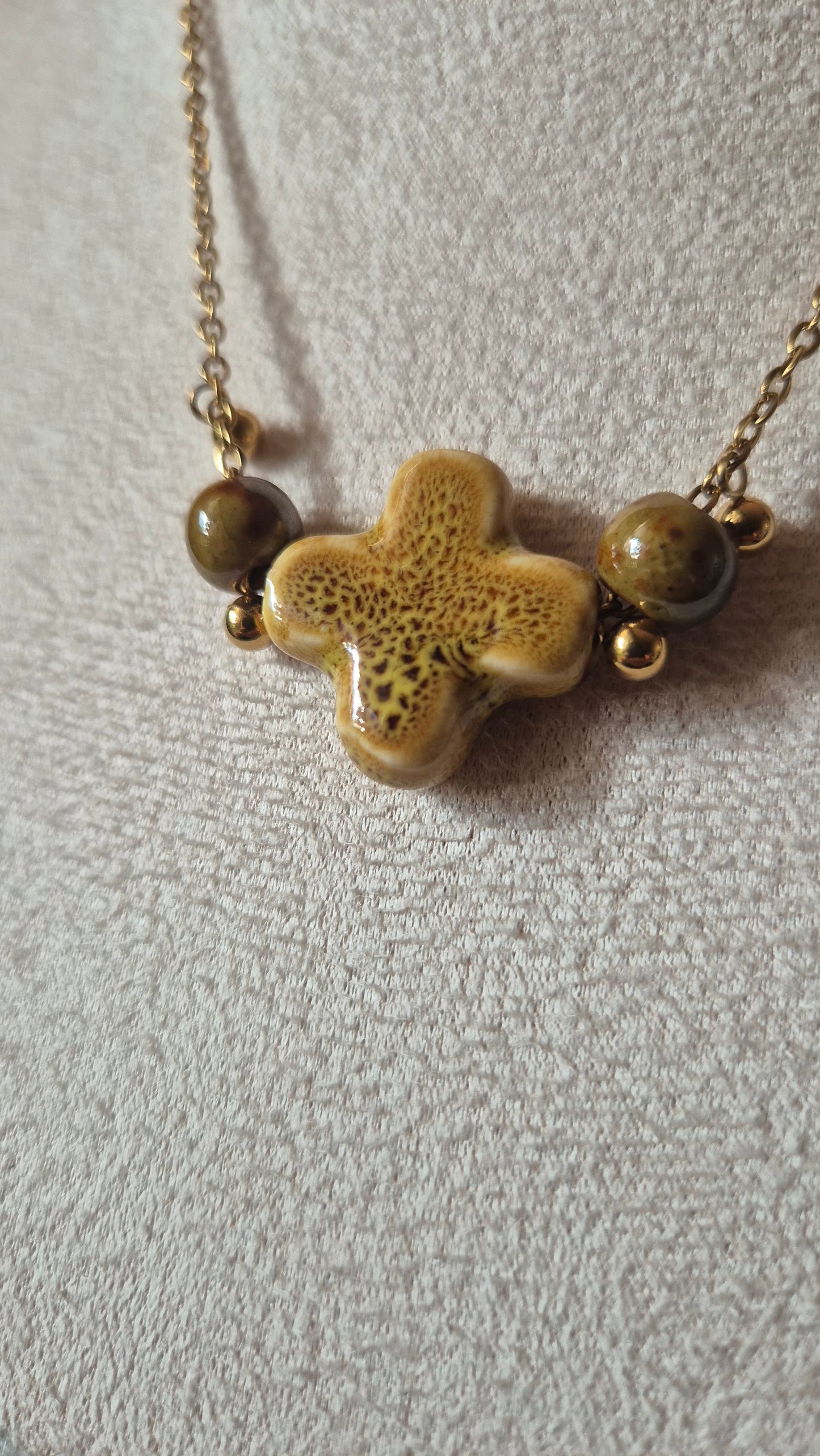 Collier acier inoxydable & céramique