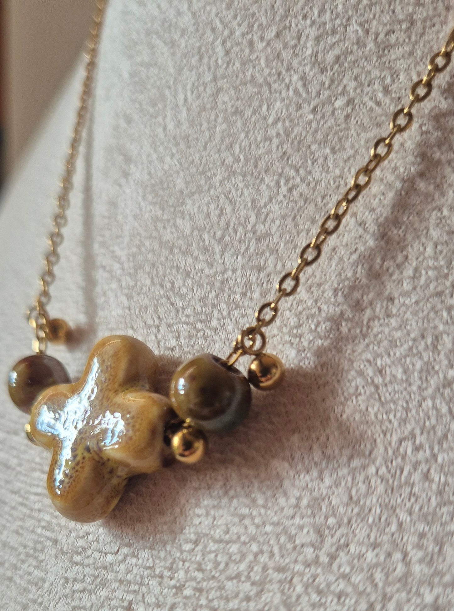 Collier acier inoxydable & céramique