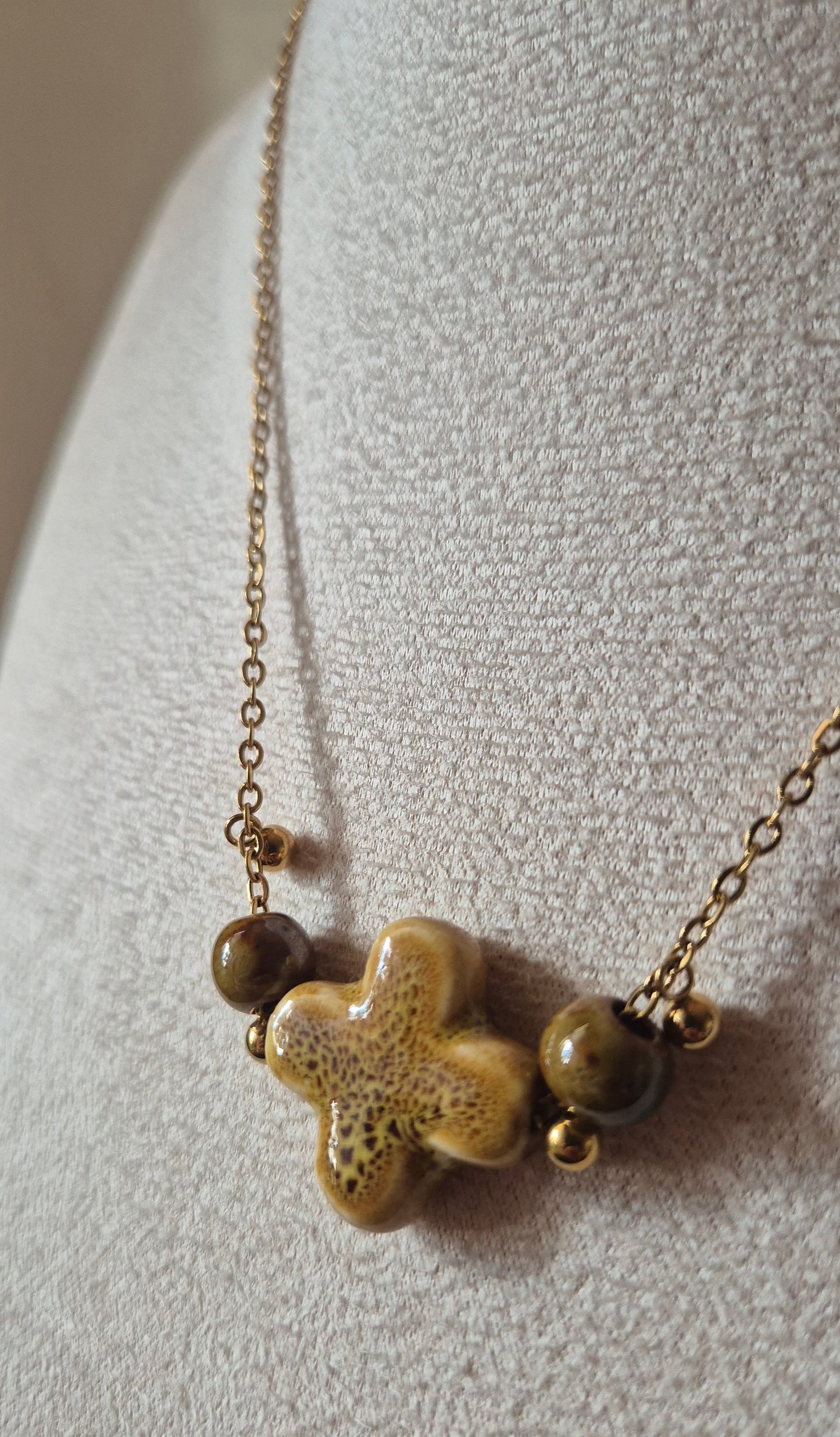 Collier acier inoxydable & céramique