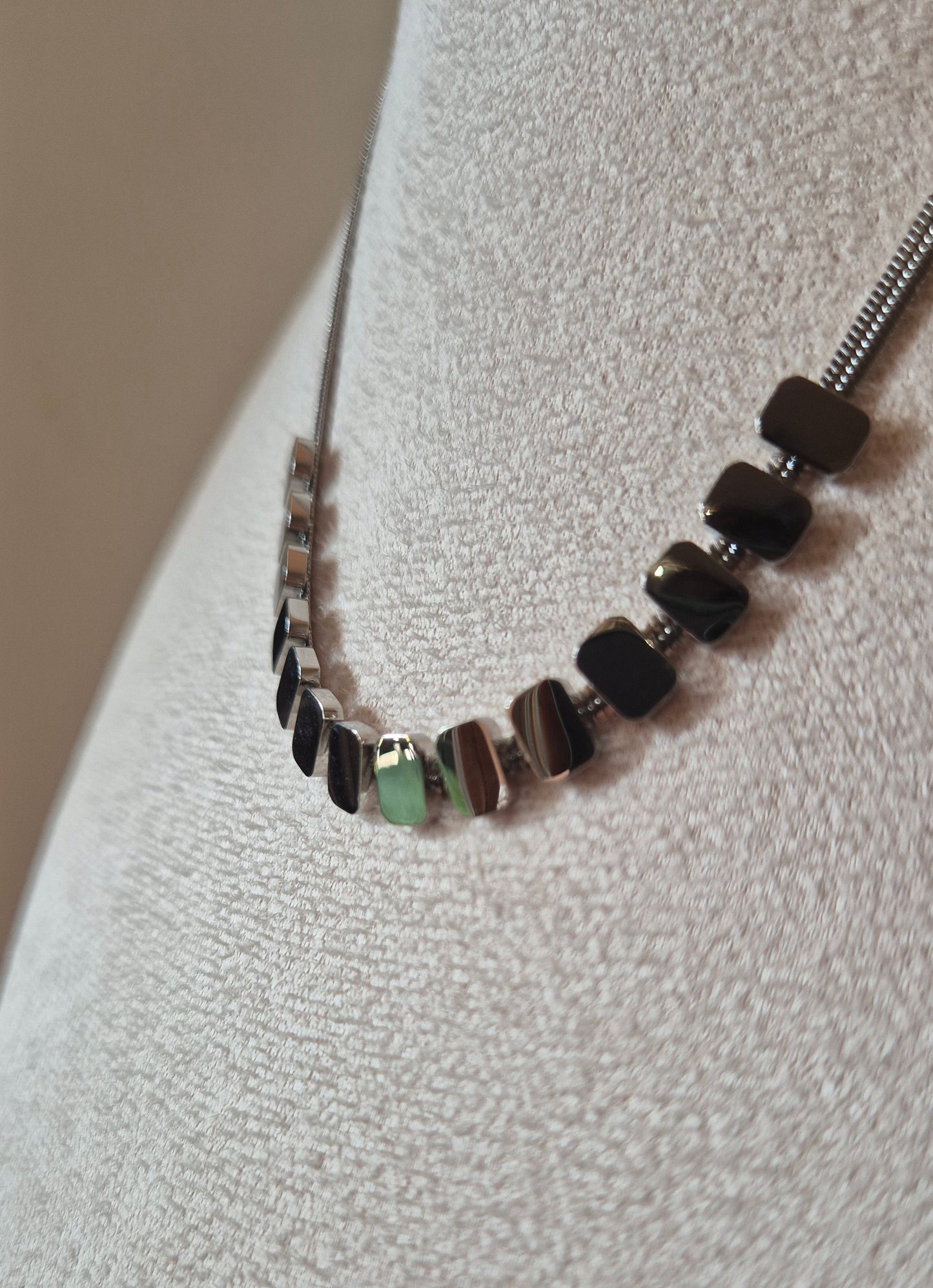 Collier acier inoxydable argenté