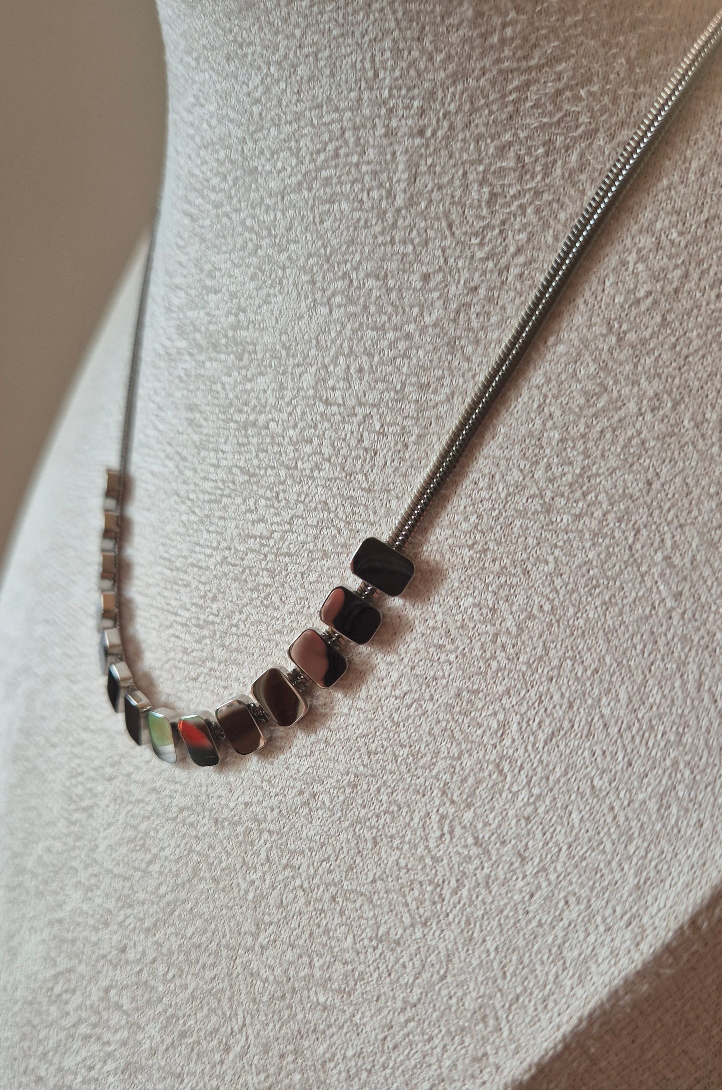 Collier acier inoxydable argenté