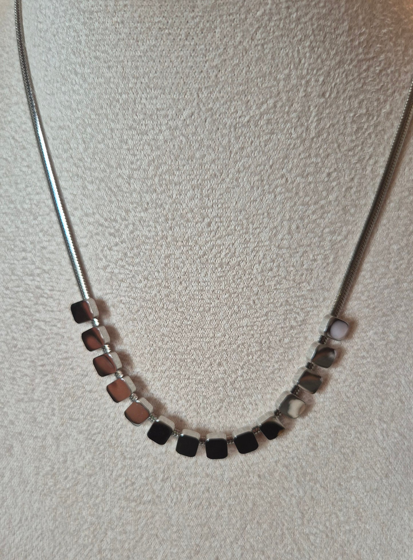 Collier acier inoxydable argenté