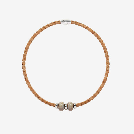 Collier en liège naturel entrelacé