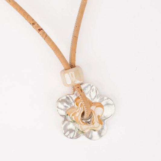 Collier en fil de liège naturel