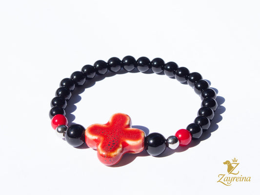 Bracelet en onyx noir