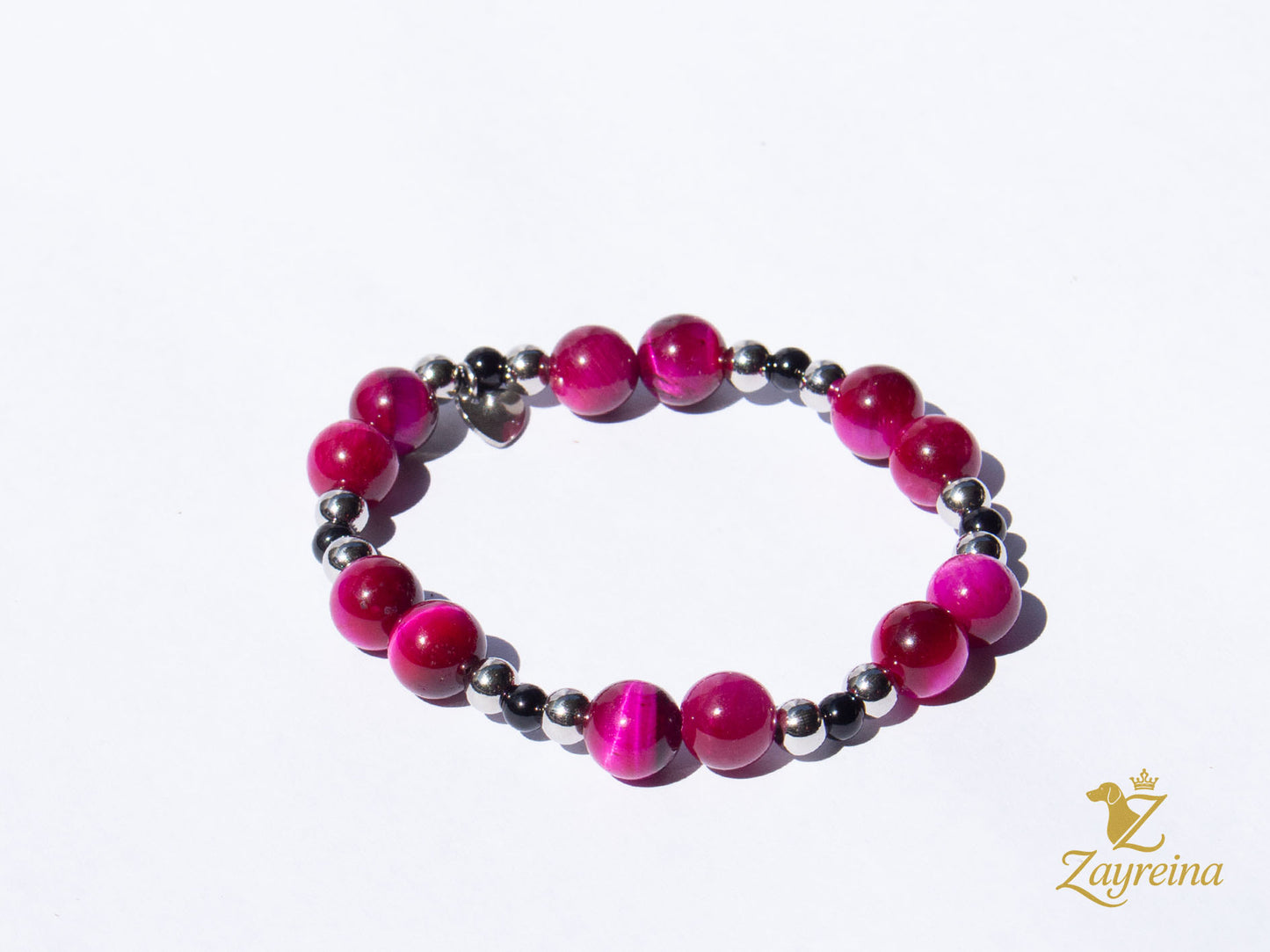Bracelet en pierres roses