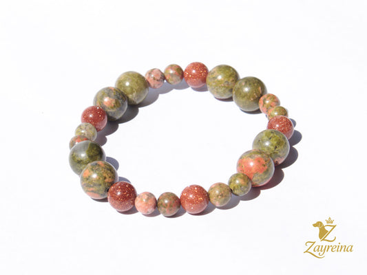 Bracelet en unakite
