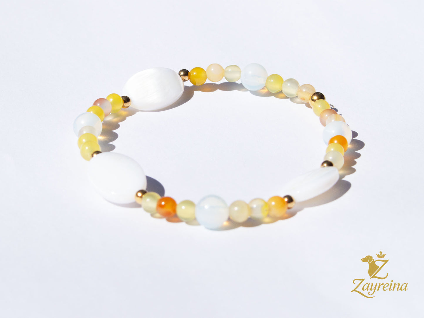 Bracelet en agate jaune