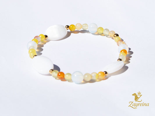 Bracelet en agate jaune
