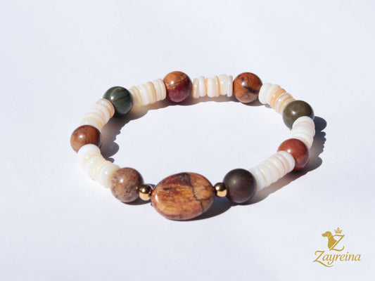 Bracelet en jaspe Picasso