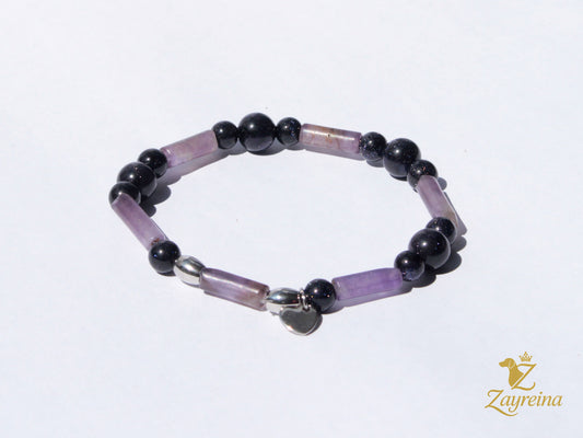 Bracelet en Goldstone bleu
