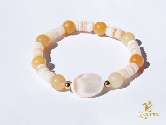 Bracelet en jaspe jaune