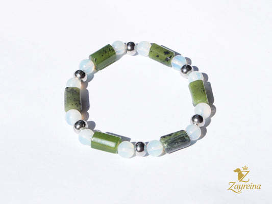 Bracelet en jade vert