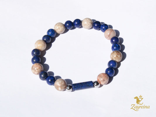 Bracelet en lapis-lazuli