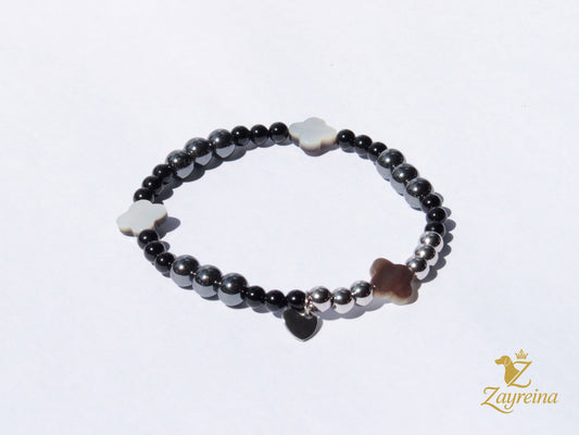 Bracelet trèfles en nacre
