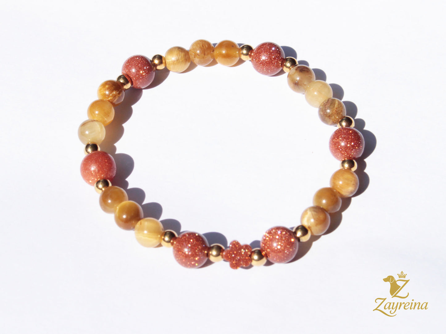 Bracelet œil de tigre doré