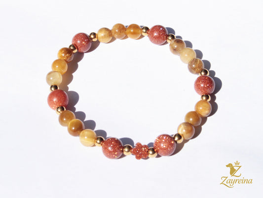 Bracelet œil de tigre doré
