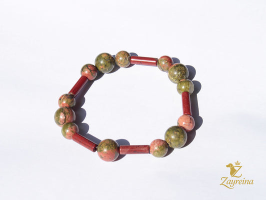 Bracelet en unakite
