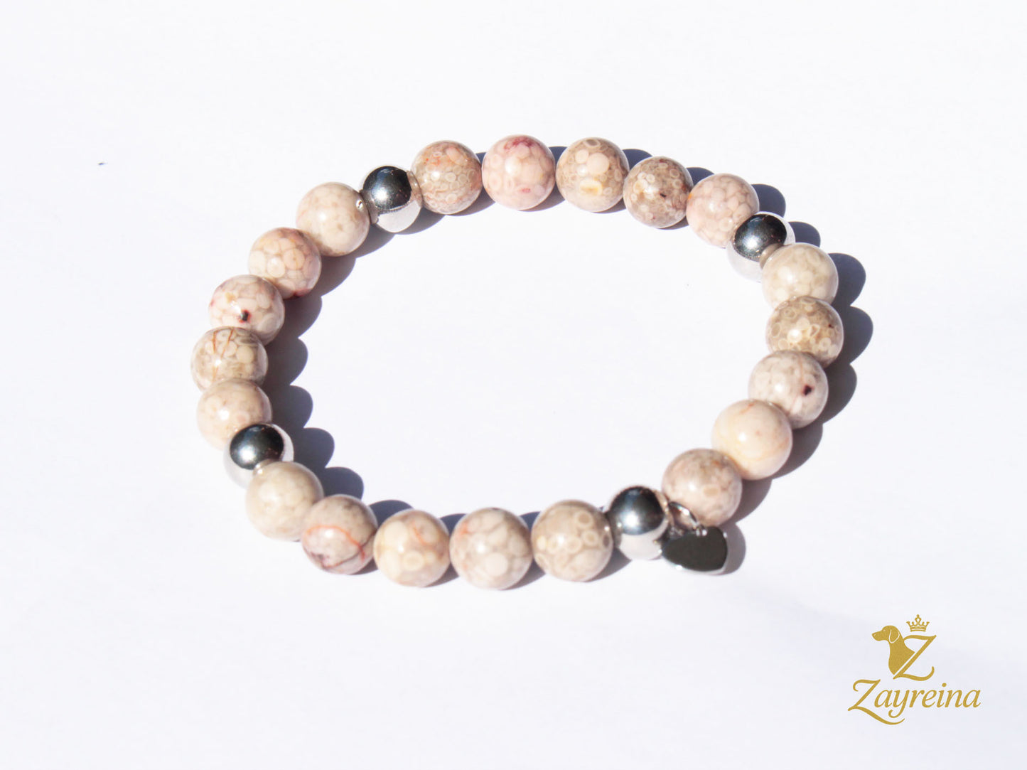 Bracelet en chrysanthème et acier
