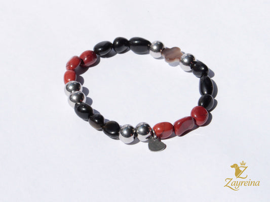 Bracelet en jaspe rouge